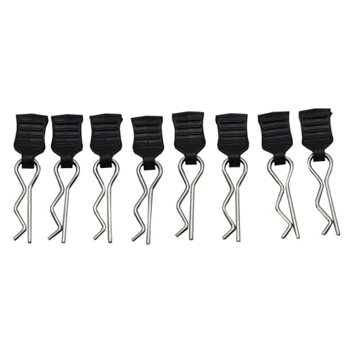 Blomiky 24pcs 1.0mm M001 Body Shell Clips with Pull Tabs Spare Parts for All 1/8 1/10 1/12 1/14 1/16 1/18 1/20 1/24 Remote Control Trucks / 14210 Clips 2