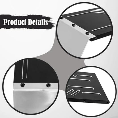 harayaa 1/7 RC Car Skid Plate Chassis Maintenance Replaces Guard Easy to Install Sturdy Protector Protection for RC Crawler 4WD, Black - color: Black