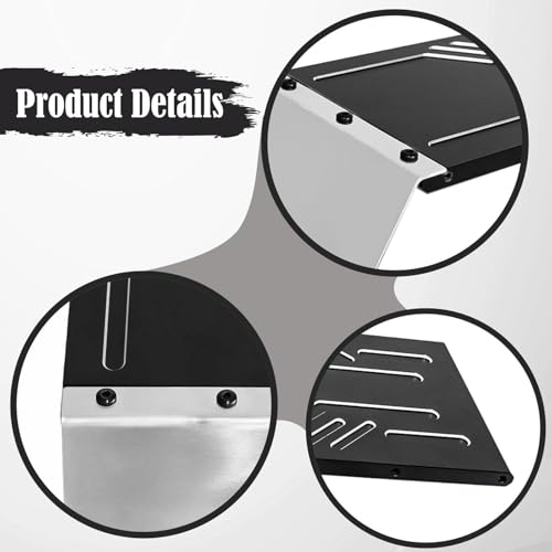 harayaa 1/7 RC Car Skid Plate Chassis Maintenance Replaces Guard Easy to Install Sturdy Protector Protection for RC Crawler 4WD, Black - color: Black