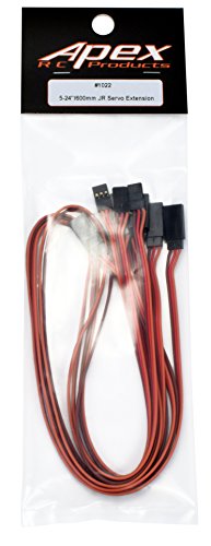 JR Style 24" / 600mm Servo Extension - 5 Pack #1022