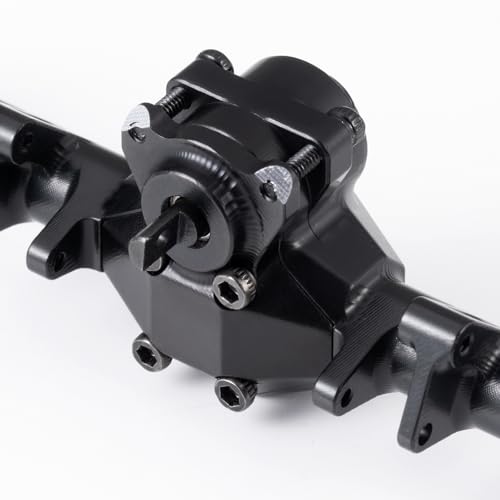 Aluminum Front Rear Axles Set Standard Axle Upgrade for 1/24 Scx24 Gladiator Deadbolt JLU C10 Axial RC Crawler (Front)