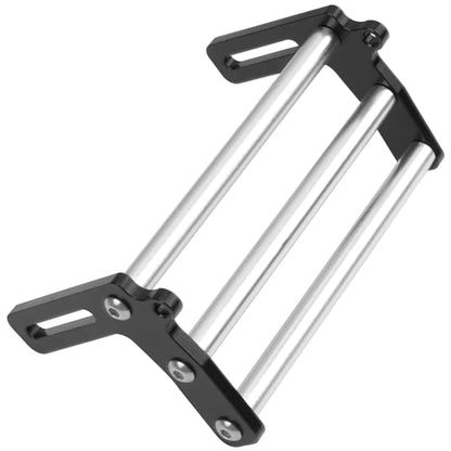 ShareGoo Aluminum Front Bumper Compatible with 1/10 RC Car Crawler Chassis Gspeed LCG TRX4 SCX10 Dodge Power Wagon Cliffhanger Body Shell (Black) - color: Black