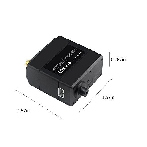 LewanSoul LDX-218 Full Metal Gear Standard Digital Servo with 17kg High Torque Dual Ball Bearing for Robot(Control Angle 180) - size: Control angle 180°