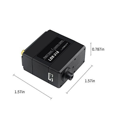 LewanSoul LDX-218 Full Metal Gear Standard Digital Servo with 17kg High Torque Dual Ball Bearing for Robot(Control Angle 180) - size: Control angle 180°