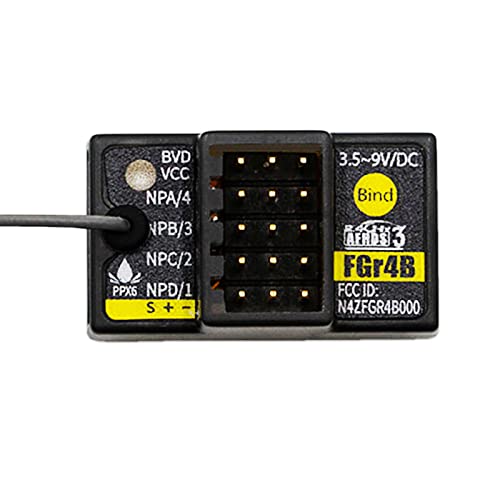 HTLNUZD Flysky FGr4B 4CH AFHDS 3 Receiver for RC Car Boat 2.4Ghz PWM/PPM/i-Bus/S.Bus/i-bus2 Output Compatible FS PL18 NB4 Lite NB4 Transmitter