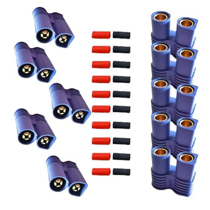 skrnrhrery Ec3 Connector ,5 Pairs Ec3 Plugs Suitable for Rc Esc Lipo Battery Equipment Motor 3.5mm Ec3 Banana Plug Battery Male and Female Plug High Current 100a Power Battery Can Be Welded