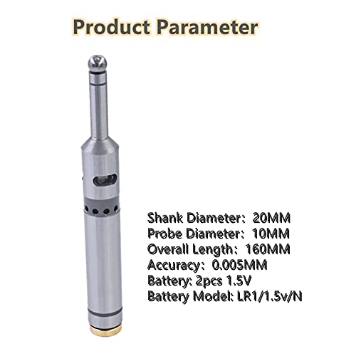 waltyotur Precision Electronic Optical Edge Finder Led Beep Touch Point Sensor Precision Locate Working for CNC Machine Milling
