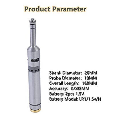 waltyotur Precision Electronic Optical Edge Finder Led Beep Touch Point Sensor Precision Locate Working for CNC Machine Milling