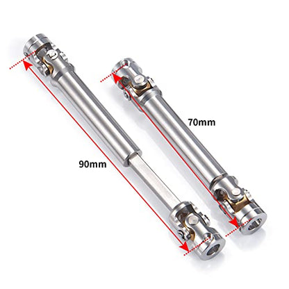 RC-Hub 1Pcs RC Driveshafts Metal Drive Shaft 45-50/47-57/55-67/60-80mm for 1:14 Tamiya Trailer Tractor Truck RC Crawler Car (70-90mm) - size: 70-90mm
