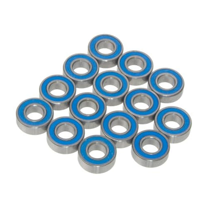 14Pcs Steel Rubber Sealed Ball Bearing Kit for Tamiya DT-02 / DT-03 Chassis Holiday Buggy/Super Fighter G/Aqroshot RC Off-Road Car Upgrade Accessories