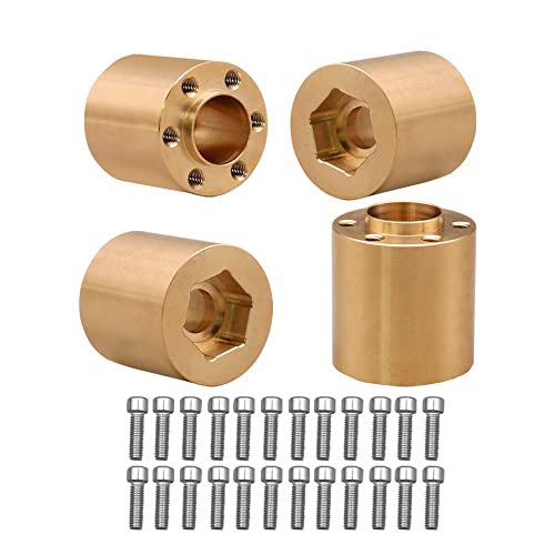 Brass Weights 6mm 9mm 12mm 15mm 22mm Wheel Hex Hub Widen Adapter for 1/10 RC Crawler 1.9 2.2 Wheels Rims SCX10 TRX4 (22mm) - size: 22mm