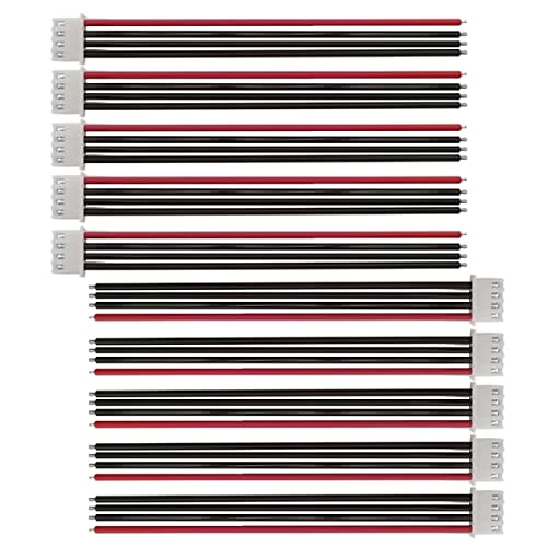 FLY RC 10pcs JST-XH 3S LiPo Balance Plug Extension Cable Battery Charger Connector 22AWG for RC Drone Rechargeable Lipo - style: 10pcs 3s