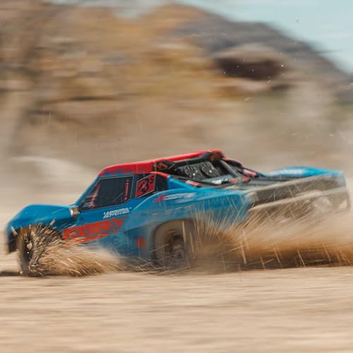 ARRMA RC Truck 1/10 FURY 2wd 223S BLX Brushless Short Course Truck RTR (Battery and Charger Not Included) with DSC, Blue, ARA3521T1 - color: Blue