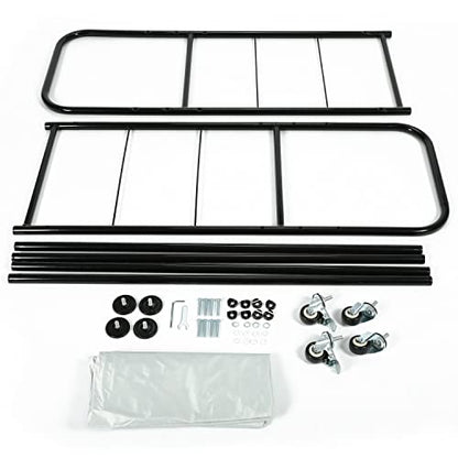 KUAFU 45''H X 20''D X 46''W Tire Storage Rack Garage Shelving Steel Rolling | Tire Stand with Wheels & Protective Cover 8 Tires Capacity Adjustable Height