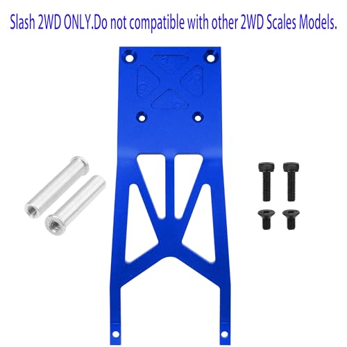 Aluminum Front Skid Plate Skidplate #5837 Compatible with Traxxas Slash 2WD 1/10 RC Car Upgrade Parts(Blue) - color: Blue