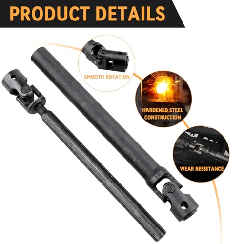 Splined Steel Universal Drive Shaft Driveshafts CVD Axle Shaft 1/10 Scale RC Crawler Car Upgrades Replacement for Traxxas Axial Tamiya RC4WD Redcat Racing (135-220mm Length) - size: 135-220mm Length