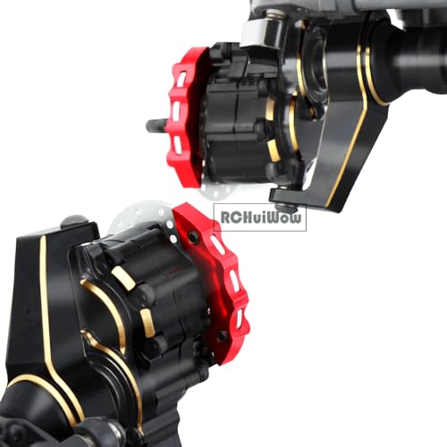 RC Brass Diff Cover,Inner Front Portal Steering Knuckles,Outer Portal Knuckle Cover,Front Rear Caster Blocks C Hub Carrier,Upgrades Part for 1/10 TRX4 TRX6 RC Crawler Car,Black