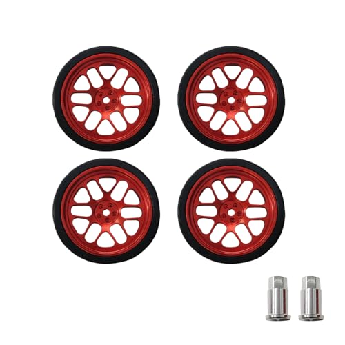1/18 Scale Metal Tires Set of 4 RC Drift Car Replacement Tires for 1:18 LDRC Series (Drift Tires-M04R-047) - color: Drift Tires-M04R-047