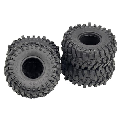 4PCS RC 1.9 inch Crawler Tires Super Soft Sticky Rubber Tires with Foam Instert 120mm/4.72inch Tall Suitable for 1/10 Axial SCX10 I II III TRX4 Redcat Etc RC Crawler Car Upgrades