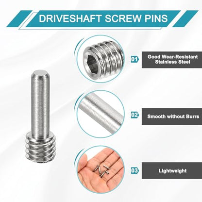MECCANIXITY 5 Pack Driveshaft Screw Pins, M4x12x3.5mm Universal Stainless Steel Drive Shaft Screw Pins, RC Car Repair Parts for Electric Car/Truck Replacement - size: M4x12x3.5mm