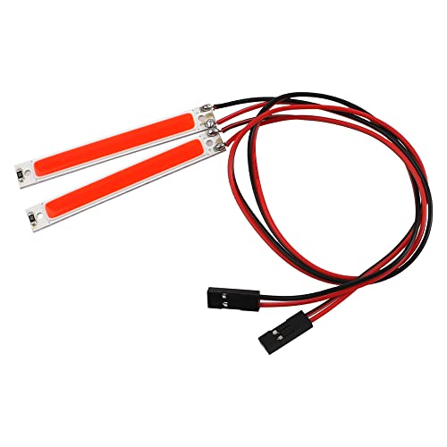 2PCS HIRCQOO 1/10 RC Car LED Chassis Lights Compatible with Traxxas TRX-4 TRX-6 Axial SCX10 II 90046 RC4WD D90 D110 1/10 RC Crawler Car Truck (Red,60x8mm) - color: Red,60x8mm