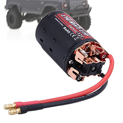 550 Brushed Motor 5-Slot 10T RC Car Accessories Black Red Metal Plastic for 1/10 RC Crawler Car (12T) - style: 12T