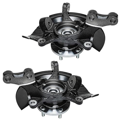 Detroit Axle - 2.4L 4pc Steering Knuckles Kit for 2004 2005 2006 | Toyota Camry, 2 Front Steering Knuckles & Wheel Bearing Hubs 2 Rear Wheel Bearing Hubs [Vehicle Built in USA, 4-Wheel ABS] - size: 4UW48659/Kit
