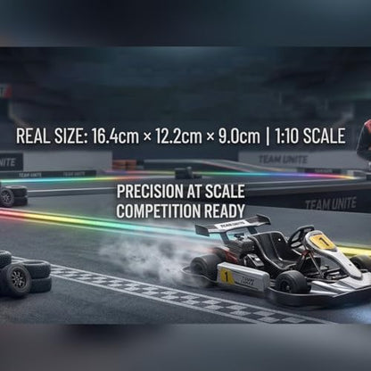 JDM-298A 1/10 Scale RC Car DIY Assemble Kit, 2.4GHz Carbon Fiber Chassis RC Drift Kart Model with 3-in-1 ESC, 30000 RPM Brushed Motor for Adults (KIT Basic Version) - color: Kit Basic Version