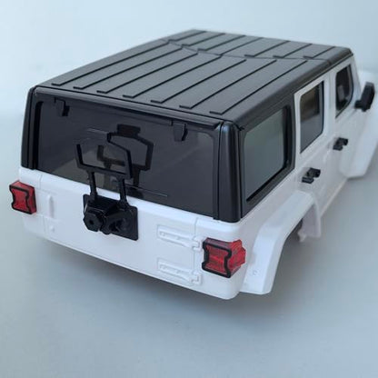6.10 inches (155mm) Wheelbase Shell Hardtop Body Replacement Part for TRX4M Bronco Defender AX8560 1/18 RC Crawler Chassis (White) - color: White