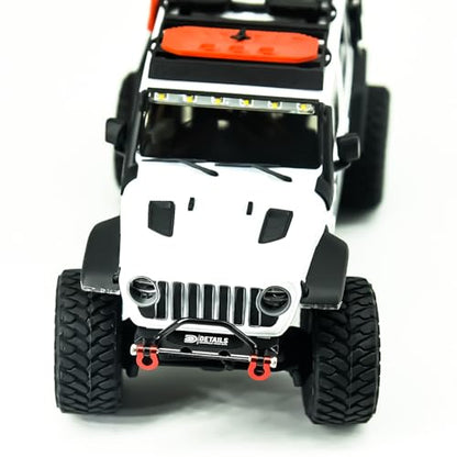Details RC Aluminum Alloy Front Bumper with Red Shackles for Axial SCX30 Jeep Wrangler, 1/30 Scale RC Car Upgrade Part (Black) - color: Black