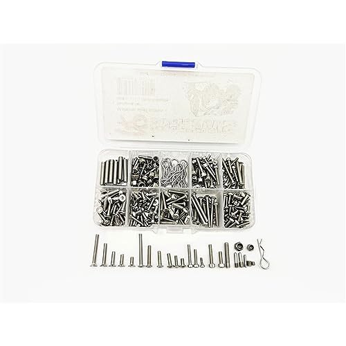 Stainless Steel Screws Nut Bolt Set RC Repair Box Tool Kit RC Parts for Axial SCX10 II 90046 90047 RC Crawler Car