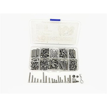 Stainless Steel Screws Nut Bolt Set RC Repair Box Tool Kit RC Parts for Axial SCX10 II 90046 90047 RC Crawler Car