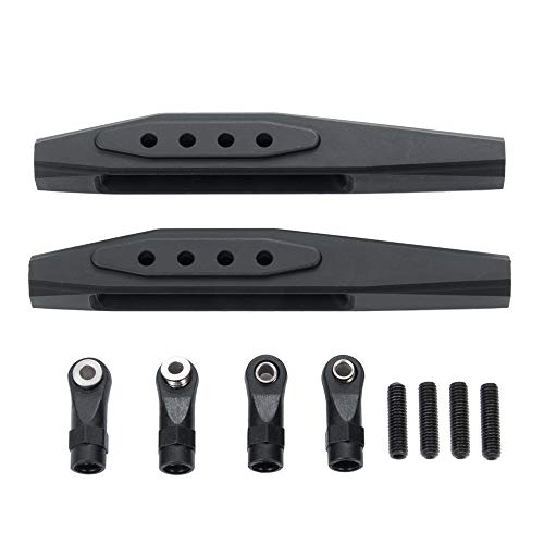 RC Aluminum Rear Lower Trailing Arms and Stainless Steel Steering Linkage Rod Arm Link Rod Compatible with Axial RR10 90048 90053 1/10 RC Car Upgrades Accessories