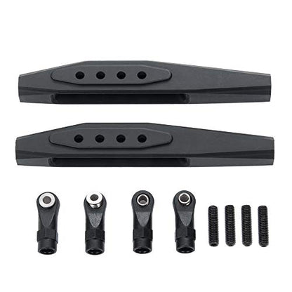 RC Aluminum Rear Lower Trailing Arms and Stainless Steel Steering Linkage Rod Arm Link Rod Compatible with Axial RR10 90048 90053 1/10 RC Car Upgrades Accessories