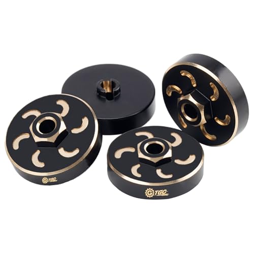 48g RC Brass Wheel Weights Spacers Extended Wheel Hex Hubs Offset for Axial SCX24 1/24 RC Crawler Car Upgrades Accessories (4PCS) - style: 4PCS