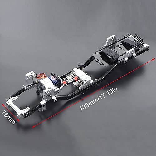 313mm Wheelbase Metal Chassis Frame with Prefixal 2 Speed Transmission Gearbox for 1/10 RC Crawler Car Axial SCX10