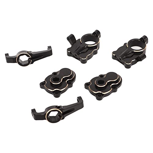 RC Steering Knuckles, Brass Upgrade for Durability and Precision, Axle Gear Cover Hub Carrier Set for 1/24 Scale Off-Road Crawlers, RC Enthusiasts in Rock Crawling, Trail Driving, and Competition Use