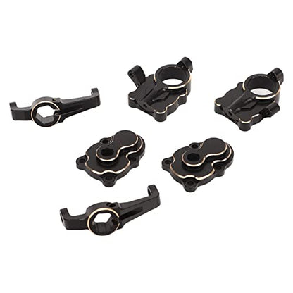 RC Steering Knuckles, Brass Upgrade for Durability and Precision, Axle Gear Cover Hub Carrier Set for 1/24 Scale Off-Road Crawlers, RC Enthusiasts in Rock Crawling, Trail Driving, and Competition Use