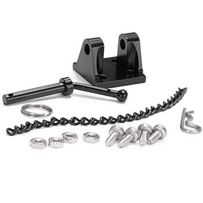 1set 1/10 Scale Alloy Metal Trailer Tow Pintle Hook Chain for 1:10 RC Crawler Car SCX-10 D90 TF2 Truck Accessory
