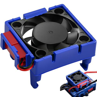VXL-3s ESC Heat Sink Cooling Fan 28000RPM ESC Fan Heatsink for 1/8 1/10 RC Car Truck, Compatible with Traxxas Bandit/Slash/Stampede/Rustler 2WD/4X4 VXL-3s, Replace for #3340 Velineon (Blue) - style: Blue