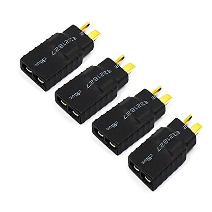 FLY RC Lipo Battery Wireless Adapter Compatible with T Plug Battery to Slash Revo Rc Esc Charger (4pcs/Lots) - style: T Male to TR Female