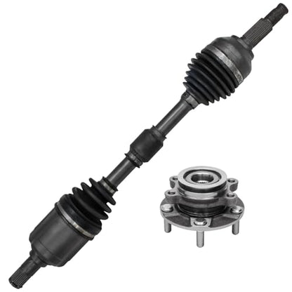 Detroit Axle - Front Left CV Axle Kit for 2008-2013 Nissan Rogue 2014 2015 | Rogue Select 2007-2012 Sentra, CV Axle Shaft Wheel Bearing Hub Assembly Replacement - size: 2WX34478/Pair