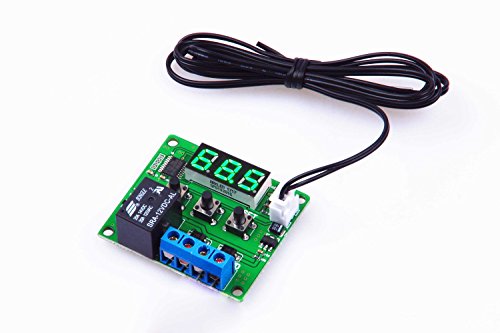 Digital Temperature Controller Module -58℉ to +257 ℉ Temperature Control Switch NTC Waterproof Sensor Probe - Green LED Display Suitable for kinds of temperature control system (12V) - size: 12 Volt