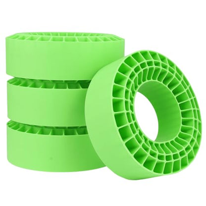 Soft 2.2" Silicone Tire Inserts, 4‑Pack, Fits 132–134mm (5.25" OD) Crawler Tires, Waterproof Foam Replacement for 1/10 RC Crawlers, 125×45mm, Enhanced Traction & Sidewall Support (Green) - color: Green