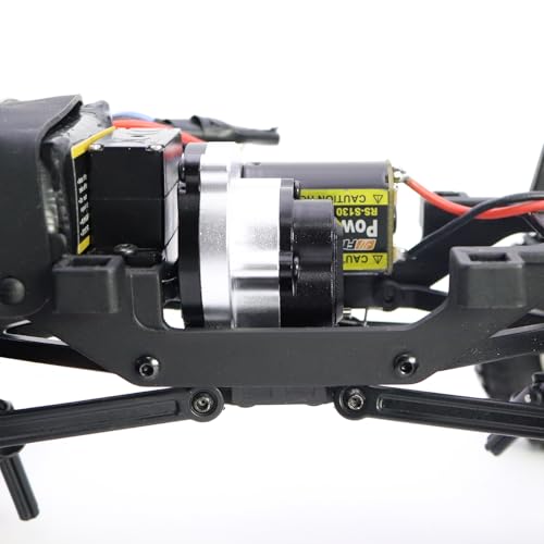Metal Transmission Gearbox with Bracket for FMS FCX24 1/24 Power Wagon FCX18 Land Cruiser LC80 K5 Blazer RC Crawler Upgrade Part (Titanium) - color: Titanium