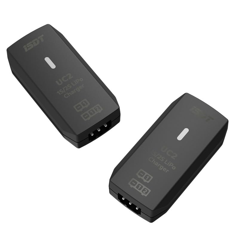 ISDT UC2 Mini 1S/2S LiPo Charger, USB Type-C 5V 2A Input, 0.8A Balanced Pocket Charger with XH 2.54 Interface