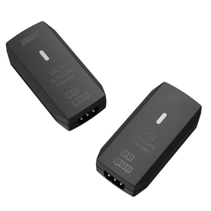 ISDT UC2 Mini 1S/2S LiPo Charger, USB Type-C 5V 2A Input, 0.8A Balanced Pocket Charger with XH 2.54 Interface
