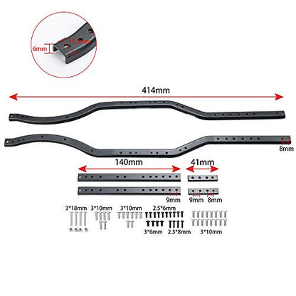 RC-Hub Metal RC Frame Rails Chassis Frame Beam for 1/10 Axial SCX10 RC Crawler Car Truck
