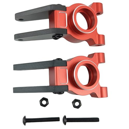 Aluminum Rear Axle Carrier Set for ARRMA 1/10 Gorgon 4X2 2WD (Red) | Monster Truck,RC Car,CNC Machined,Heavy Duty,High Strength,Precision Fit,Wear Resistant,Durable,Replacement Parts - color: Red