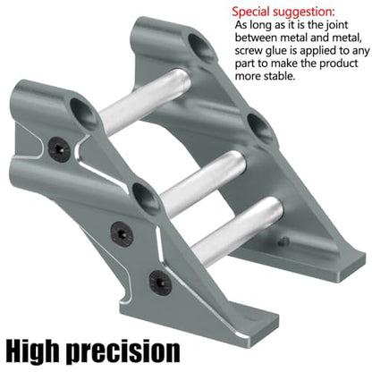 RC Wing Mount Upgrades Part for 1/10 Kraton Outcast 4X4 4S V2 BLX,Alloy Rear Wing Mount Hops Up,Replace ARA320631,Titanium - color: Titanium(parts)